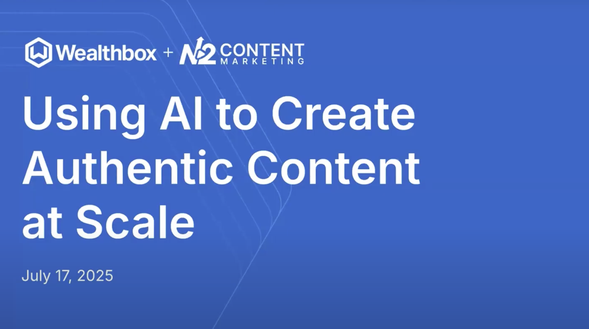 Using AI to Create Authentic Content at Scale